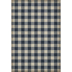 Gingham Canvas Blue Vinyl Floorcloth