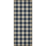 Gingham Canvas Blue Vinyl Floorcloth