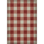 Gingham Canvas Red Vinyl Floorcloth