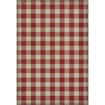 Gingham Canvas Red Vinyl Floorcloth