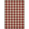 Gingham Canvas Red Vinyl Floorcloth