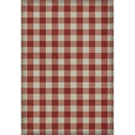 Gingham Canvas Red Vinyl Floorcloth