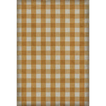 Gingham Canvas Yellow Vinyl Floorcloth