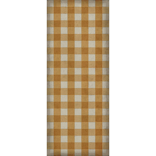 Gingham Canvas Yellow Vinyl Floorcloth