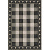 Gingham Tile Black Vinyl Floorcloth