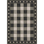 Gingham Tile Black Vinyl Floorcloth