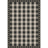 Gingham Tile Black Vinyl Floorcloth