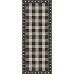 Gingham Tile Black Vinyl Floorcloth