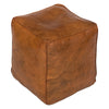 Braker Leather Pouf