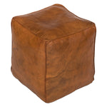 Braker Leather Pouf