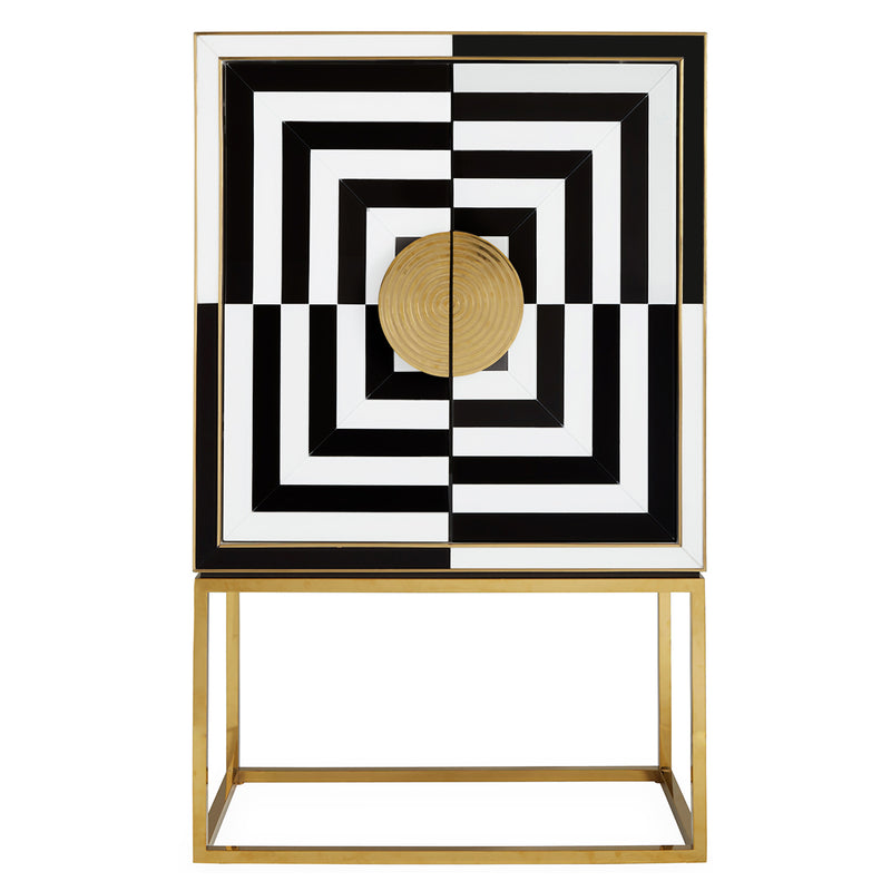 Jonathan Adler Op Art Bar Cabinet