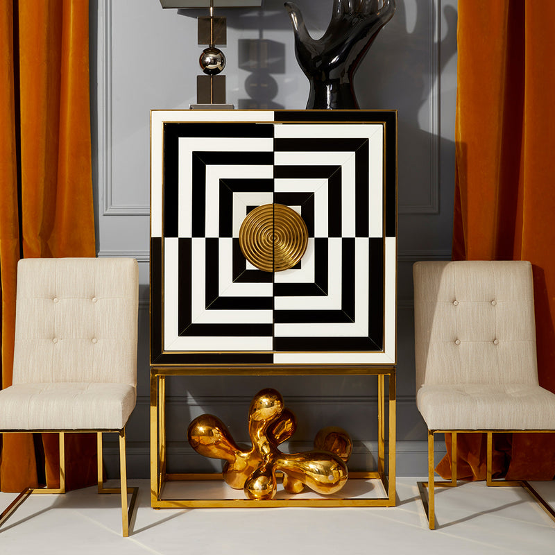 Jonathan Adler Op Art Bar Cabinet