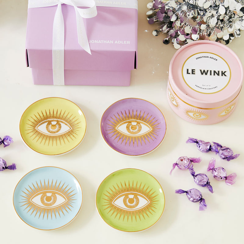 Jonathan Adler Le Wink Coaster Set Of 4