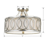 Libby Langdon for Crystorama Graham Semi Flush Ceiling Mount