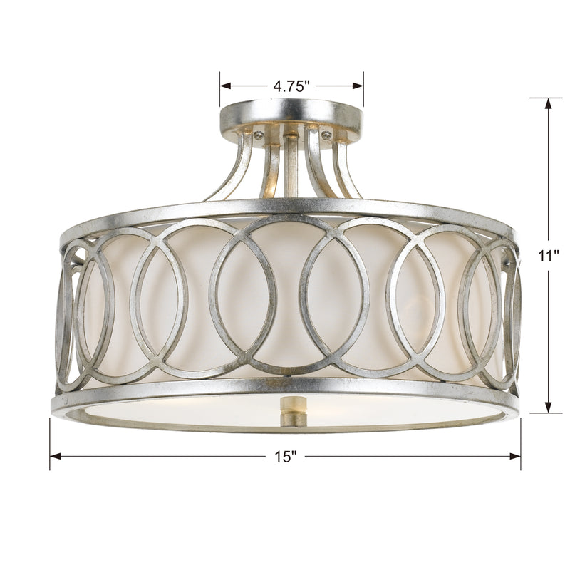 Libby Langdon for Crystorama Graham Semi Flush Ceiling Mount