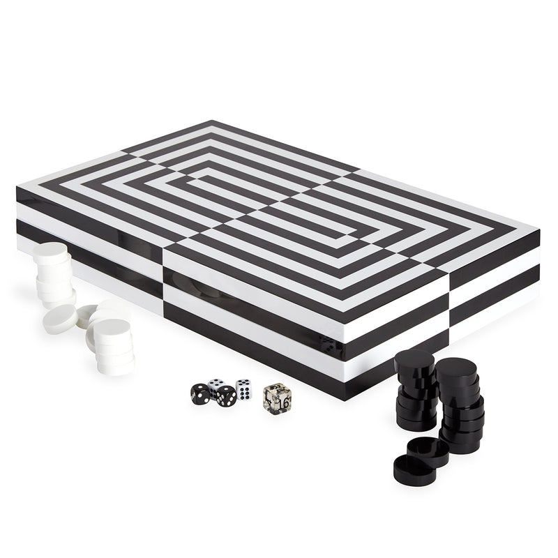 Jonathan Adler Op Art Backgammon Set