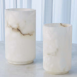 Global Views Alabaster Cylinder Vase