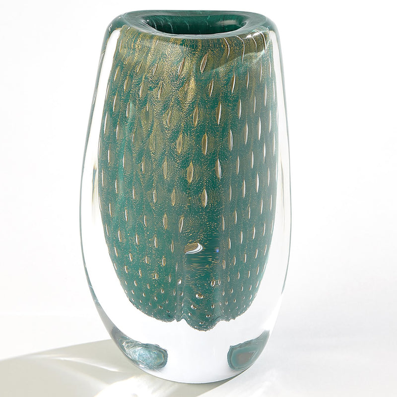 Global Views Triangular Bubbled Vase