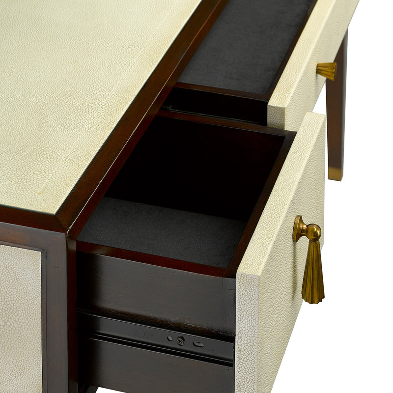 Currey & Co Evie Shagreen Desk - Final Sale