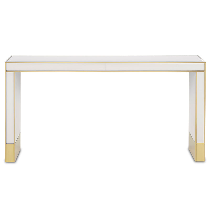 Currey & Co Arden Ivory Console Table