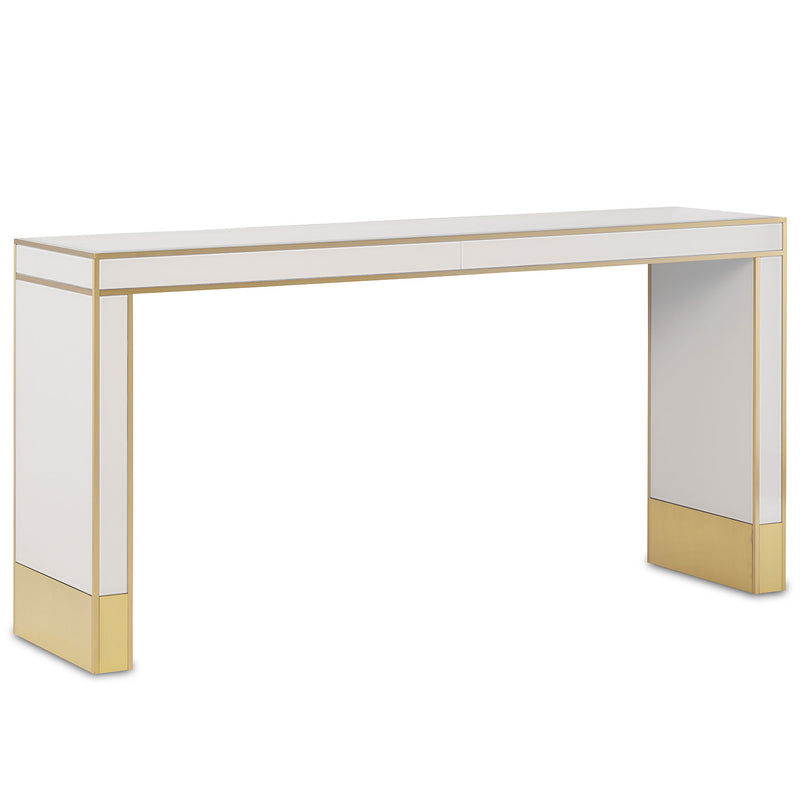 Currey & Co Arden Ivory Console Table