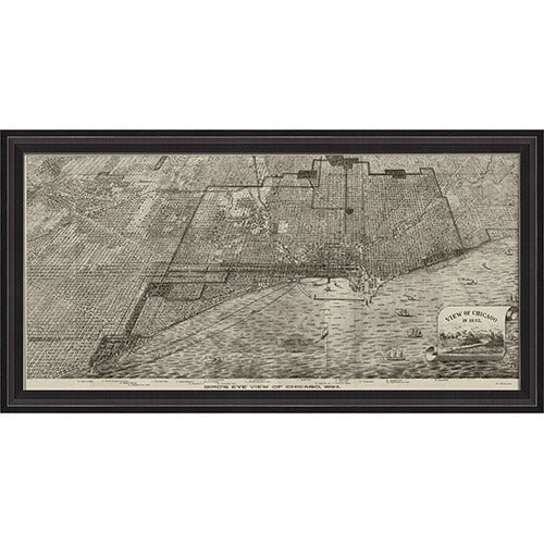 Chicago Map 1893 Framed Print