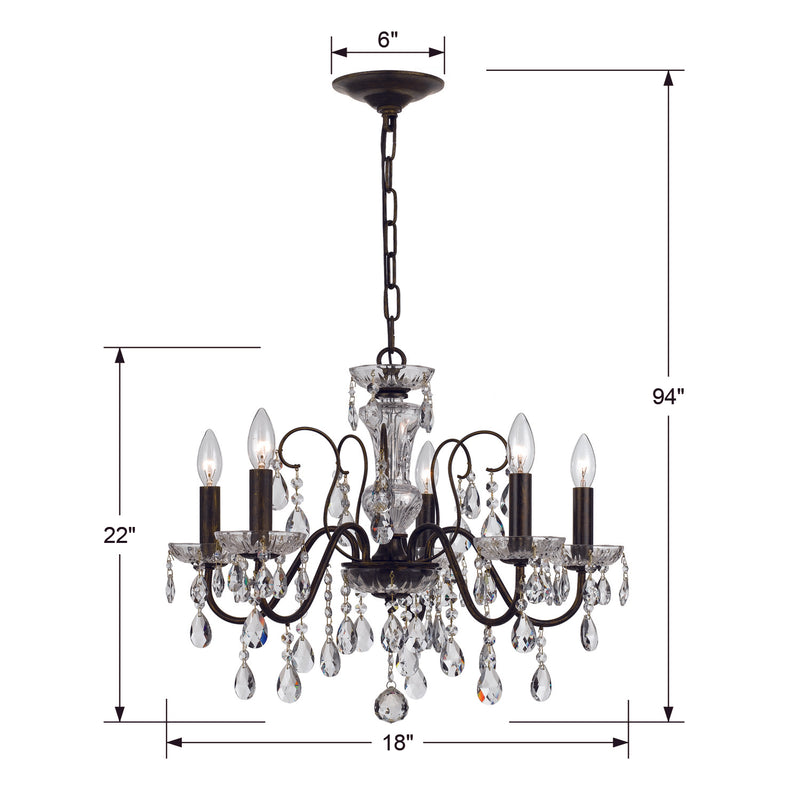 Crystorama Butler 5-Light Chandelier