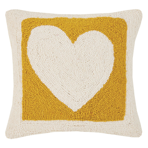 Ampersand Cut Out Heart Hook Throw Pillow