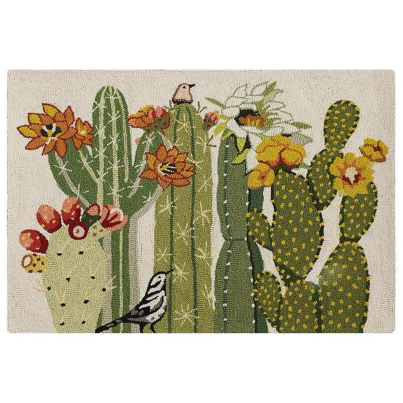 Floral Cactus Hook Rug