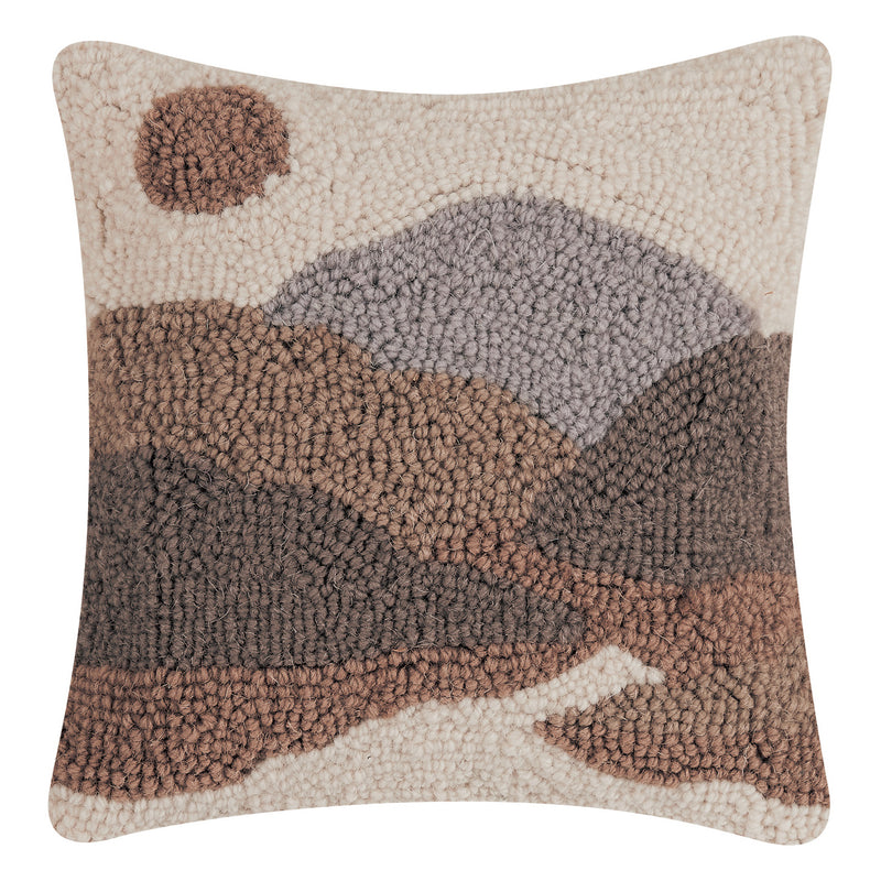 River Through Mountain Hook Throw Pillow