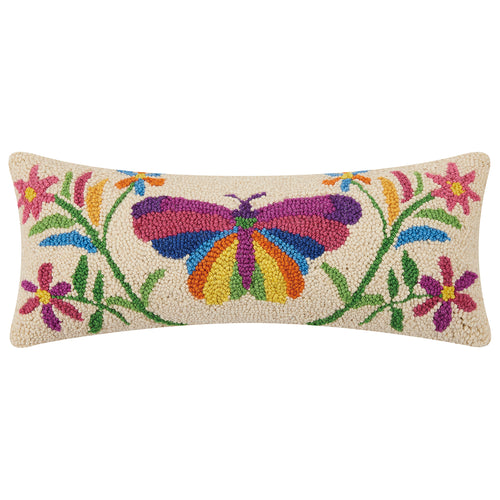 Otomi Butterfly Hook Throw Pillow