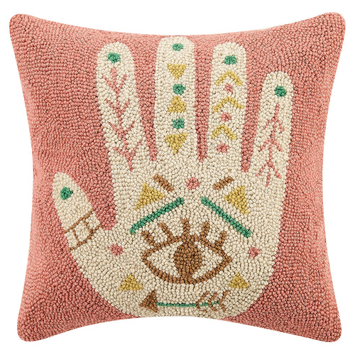 Boho Hand Hook Throw Pillow