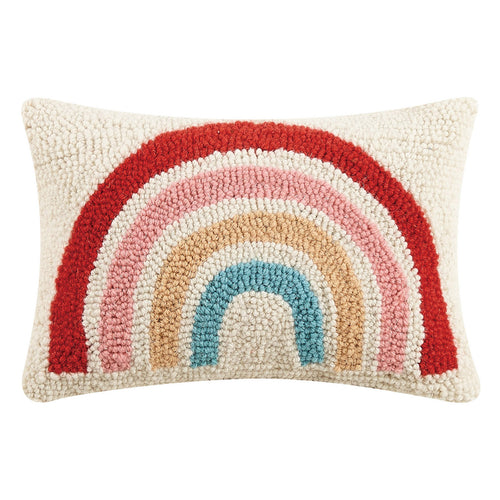 Tiny Rainbow Hook Throw Pillow