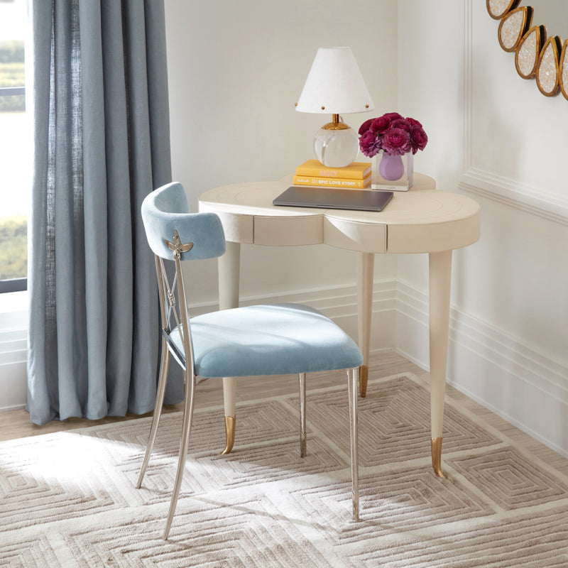 Jonathan Adler Flow Leather Trefoil Table