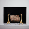 Jonathan Adler Brass Giraffe Andiron Set