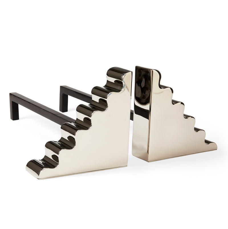 Jonathan Adler Ripple Andiron Set