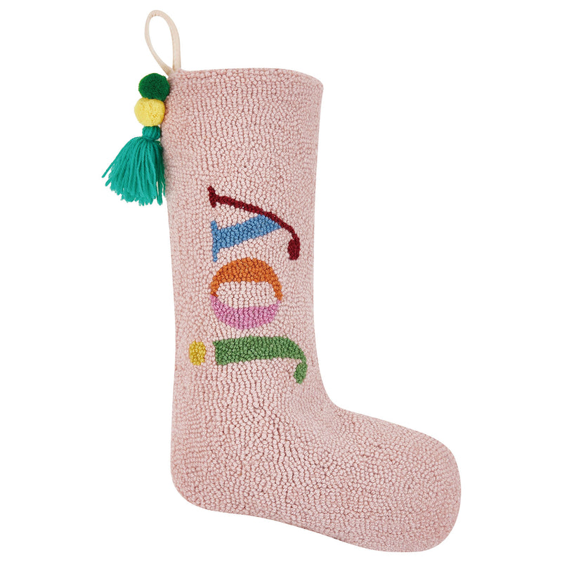 Ampersand Joy Tassel Hook Christmas Stocking