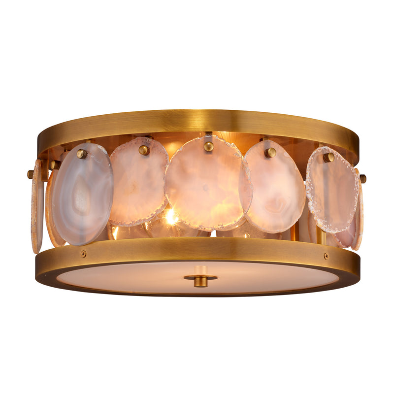 Jamie Young Small Upsala Agate Flush Mount Ceiling Light