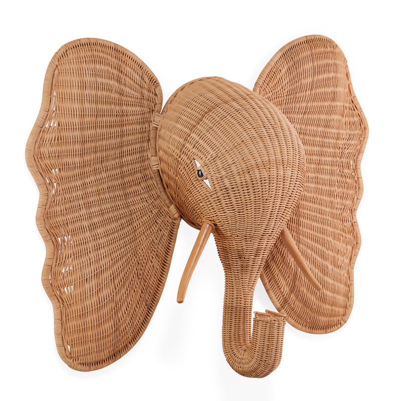 Jonathan Adler Wicker Elephant Wall Art