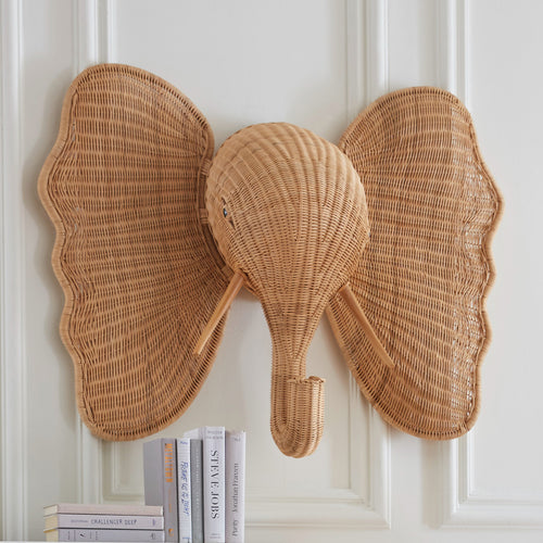 Jonathan Adler Wicker Elephant Wall Art