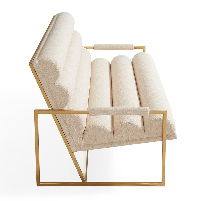 Jonathan Adler Channeled Goldfinger Apartment Sofa