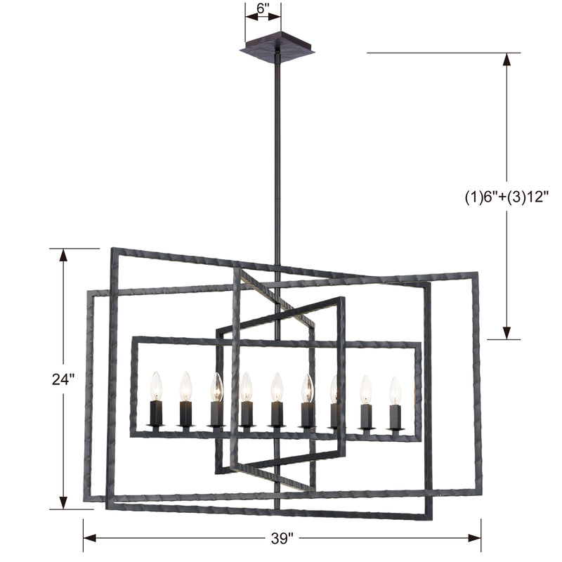 Crystorama Capri 9-Light Chandelier