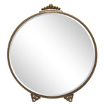 Alice Antique Round Table Mirror