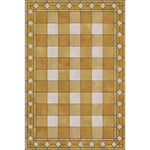 Gingham Tile Yellow Vinyl Floorcloth