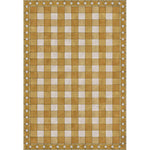 Gingham Tile Yellow Vinyl Floorcloth