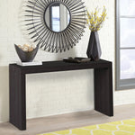 Black Wood Grain Veneer Console Table