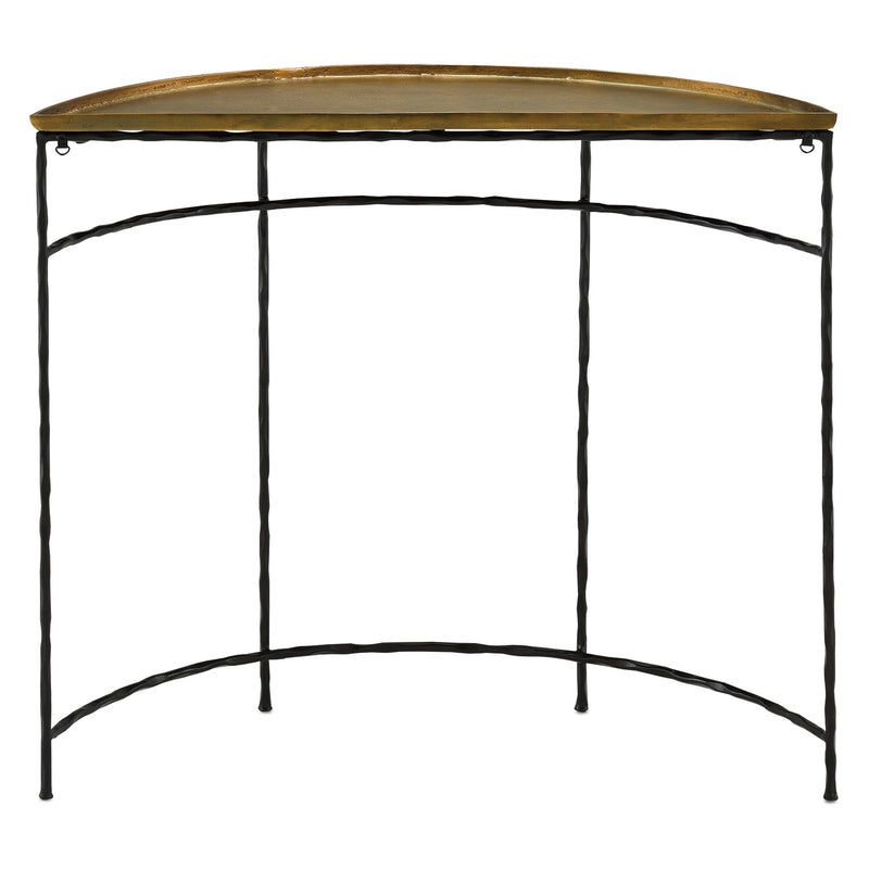 Currey & Co Boyles Demilune Console Table - Final Sale