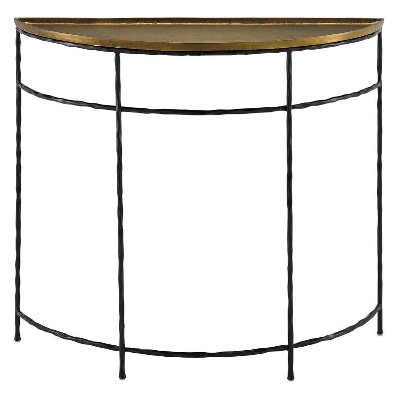 Currey & Co Boyles Demilune Console Table - Final Sale