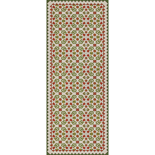 Floral Quilt - Flowers In The Mirror Vinyl Floorcloth