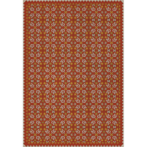 Floral Quilt - The Lay of the Last Minstrel Vinyl Floorcloth